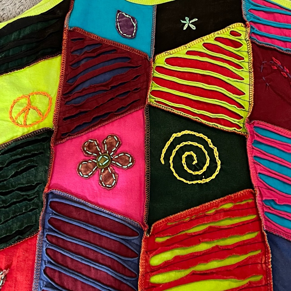 A Classy Chic Boutique Colorful Patchwork Tank Top - image 9